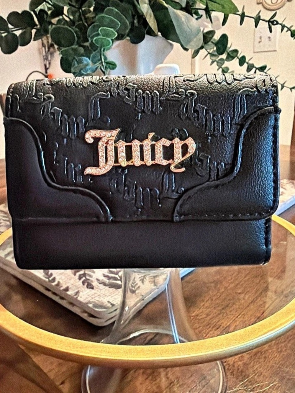 Juicy Couture Brighter Than A Diamond Trifold Wallet Black